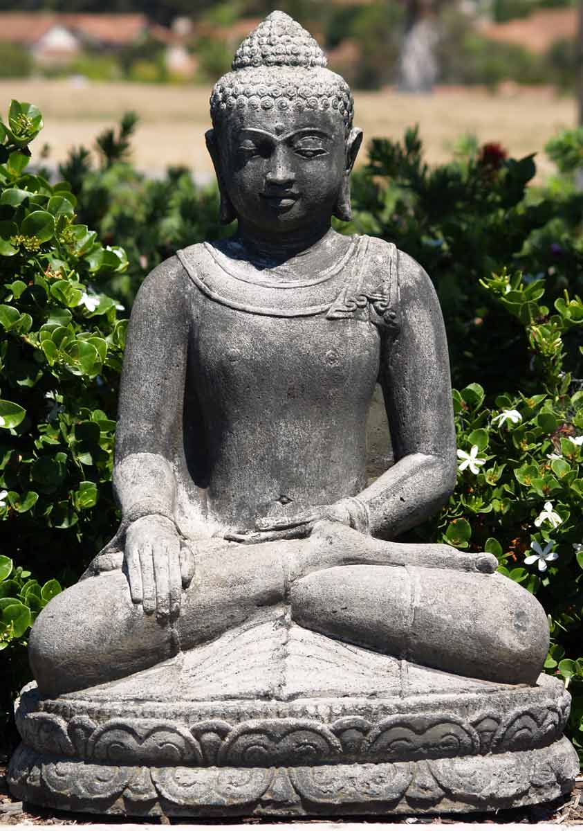 Stone Garden Buddha Statue 32"