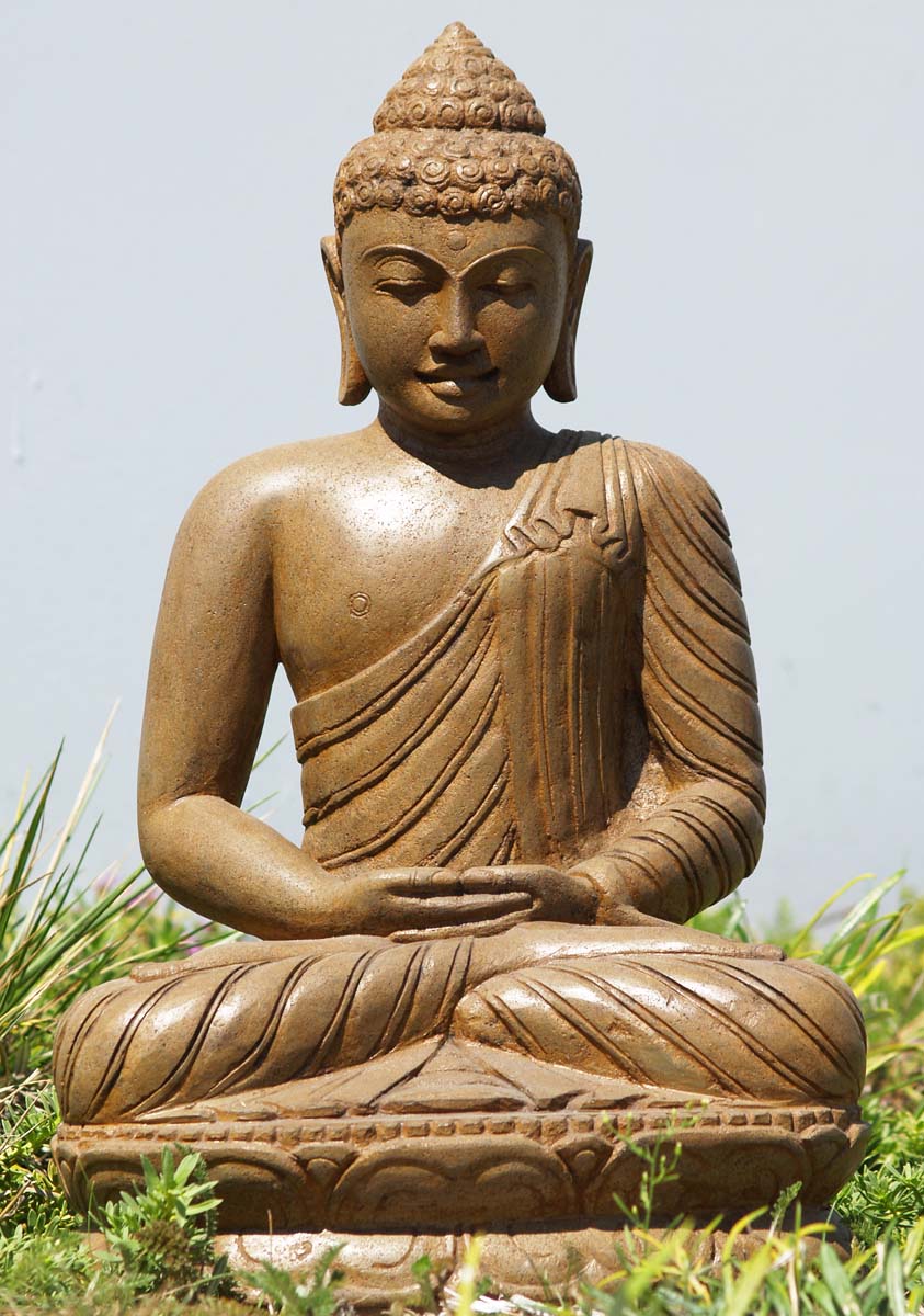 SOLD Small Garden Meditating Buddha 24" (#85ls161): Hindu ...
