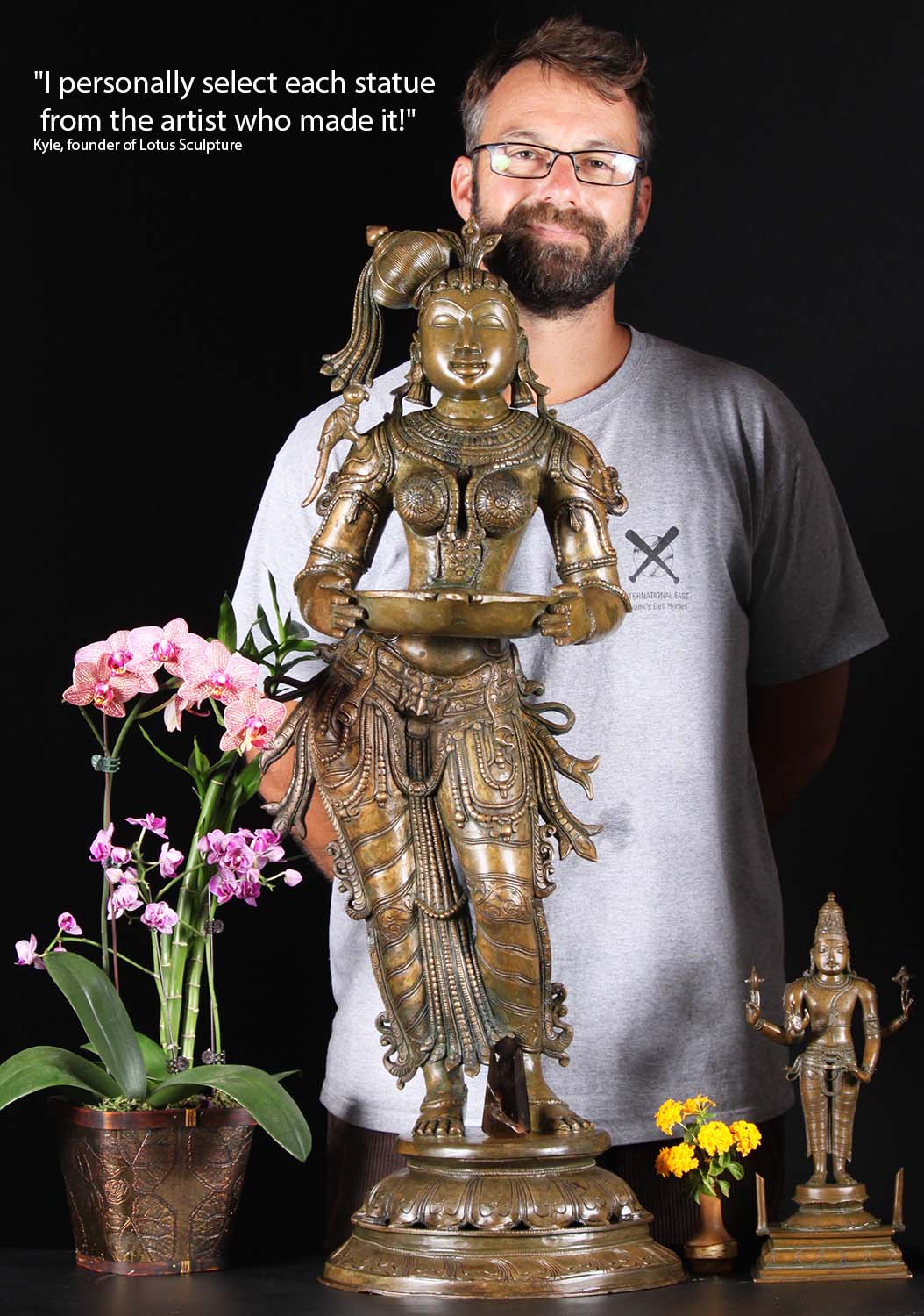 Bronze Large Deepa Lakshmi Statue 36"