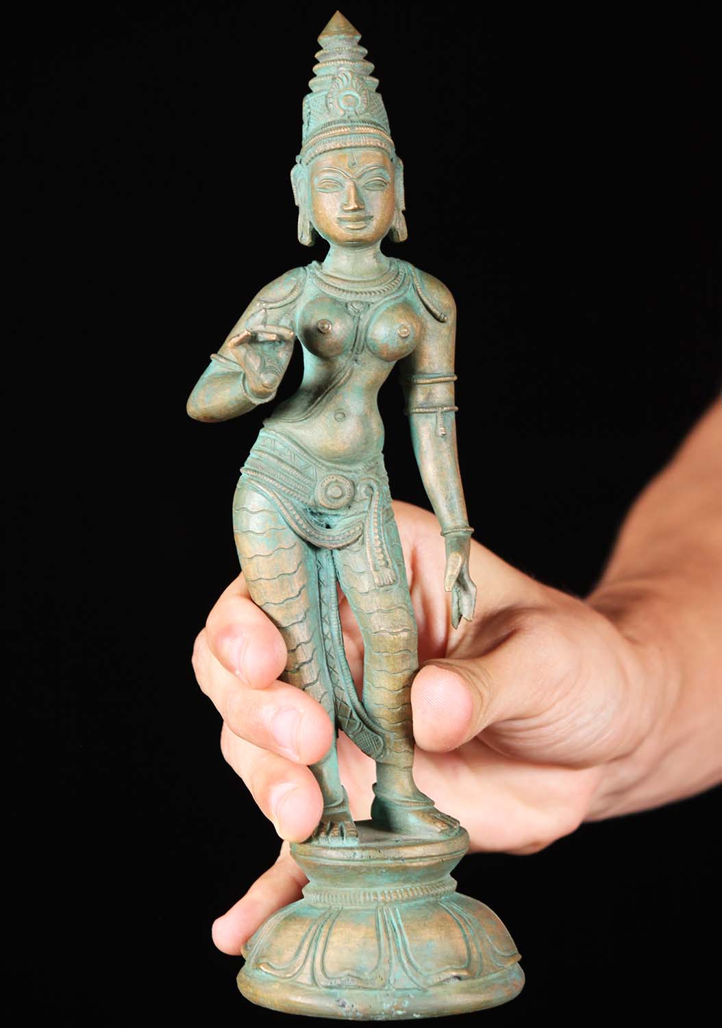 Bronze Small Parvati as Shivakami Statue 10"