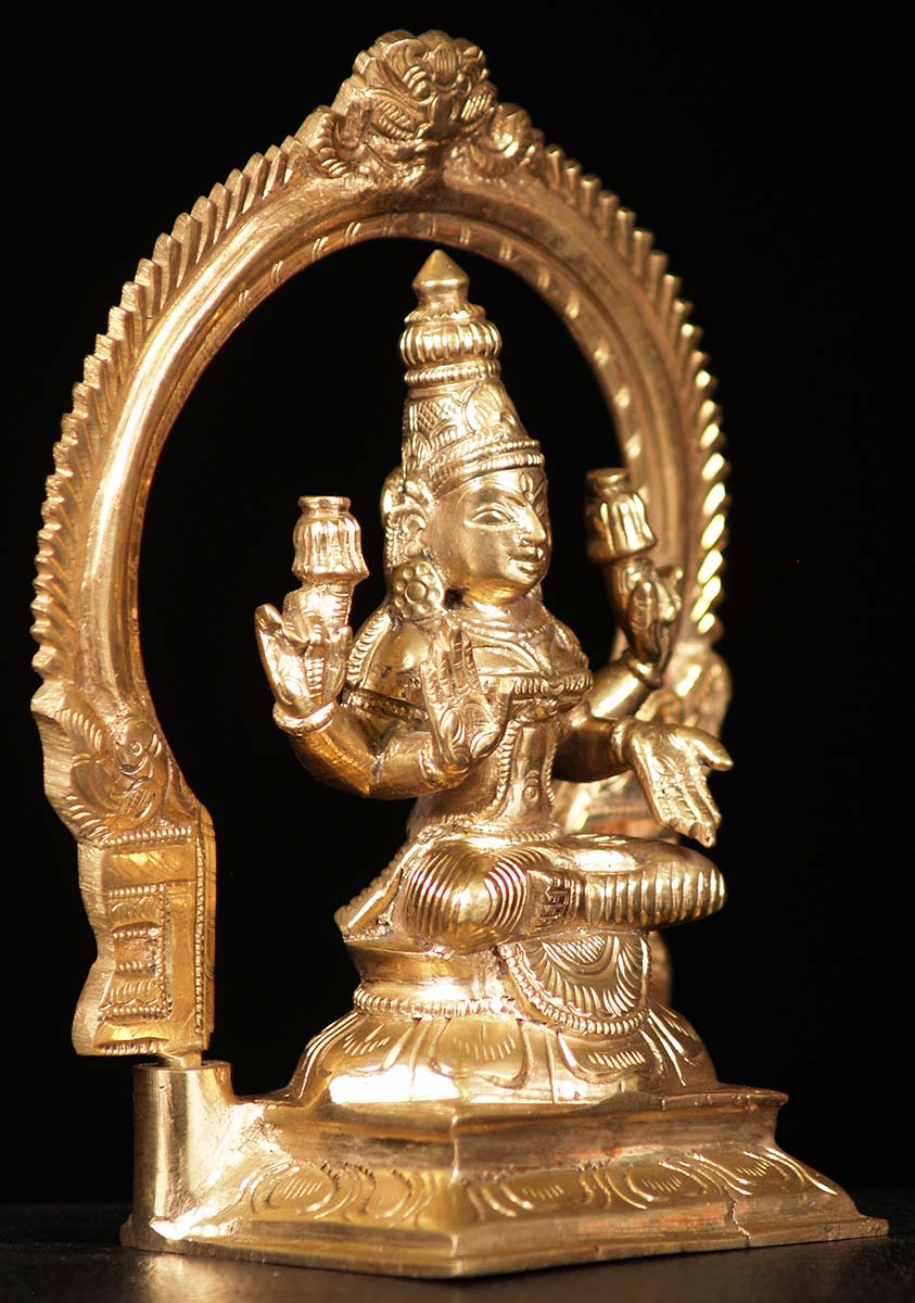 Bronze Small Lakshmi Statue 7"