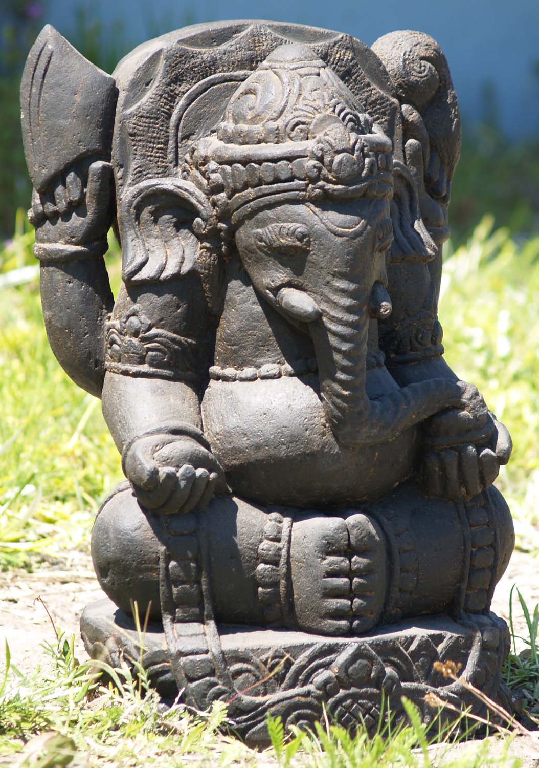 Stone Small Garden Ganesh Statue 22"