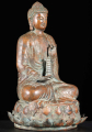 Brass Buddha on Lotus Base 18"