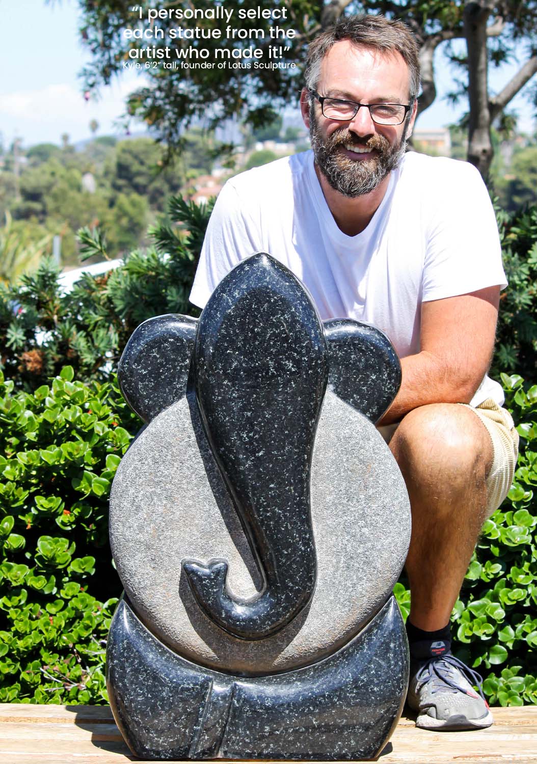 Green Granite Modern Abstract Ganesha 31"