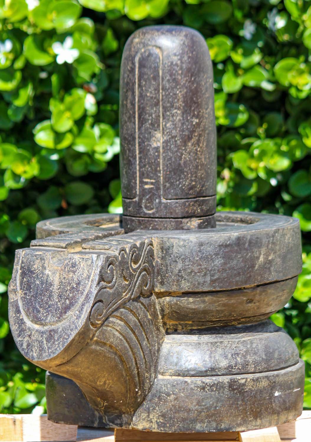 Stone Shiva Lingam Garden Sculpture