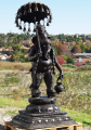 Brass Ganesh Umbrella Statue 90"