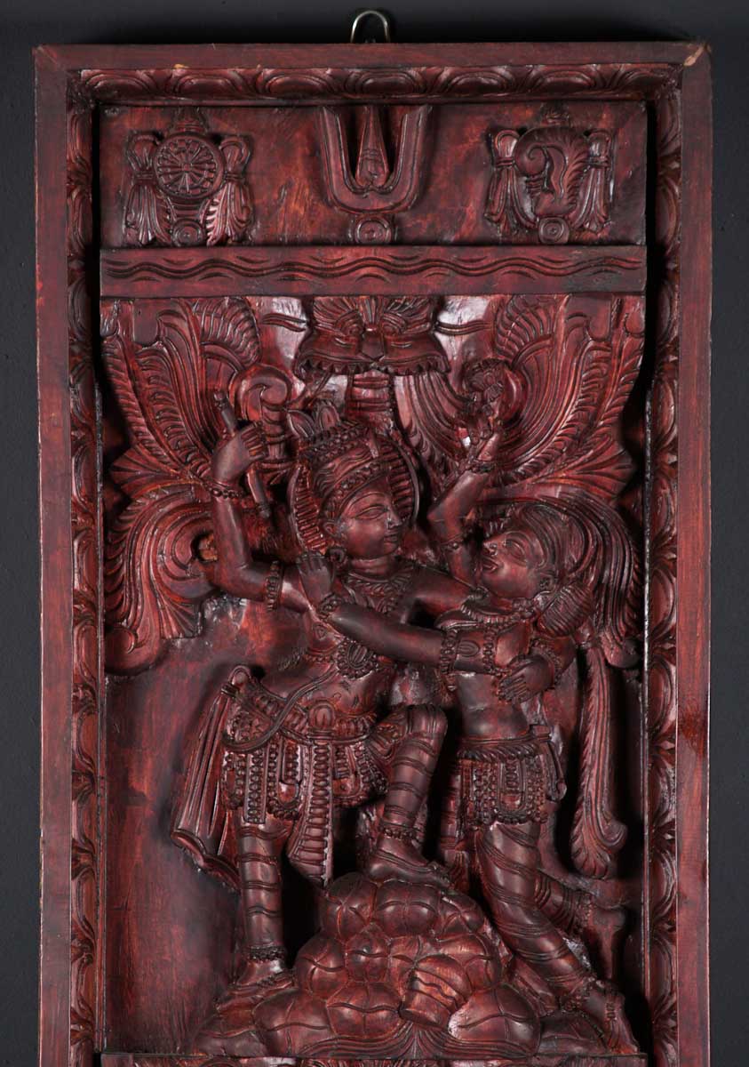 Vishnu & Krishna Wall Panel 74"