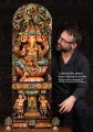 Wood Tri Mukthi Ganapathi Sculpture on Lotus Base with 2 Dwarf Gana Carrying Offerings 48"