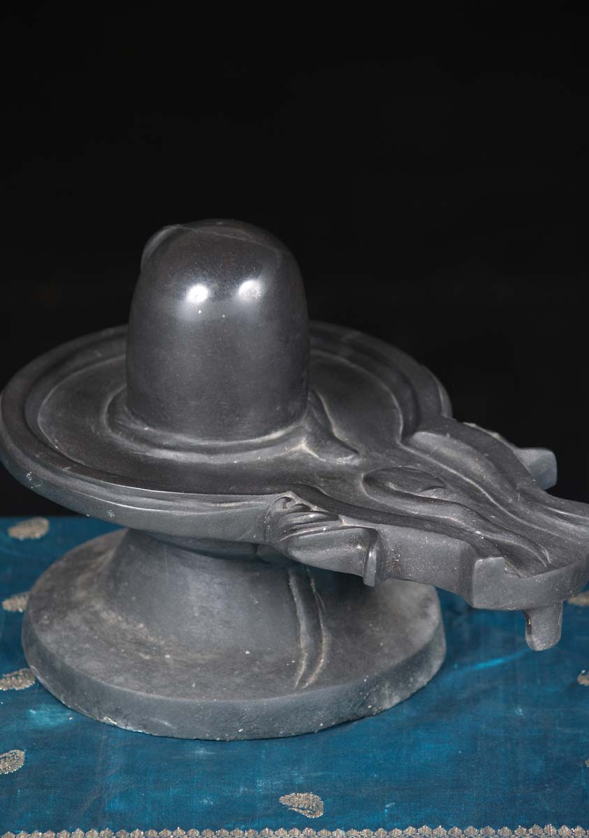 Black Marble Siva Lingam 12"