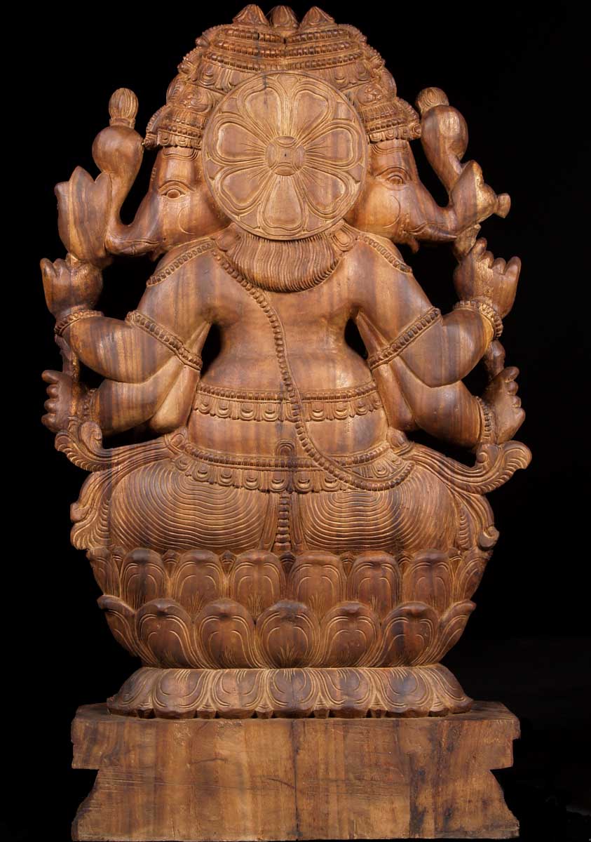 Three Headed Ganesha Sculpture 48"