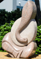 Unique Modern Ganesha Perfect for Garden, Hand Carved & Polished from Madurai Red Granite 36"