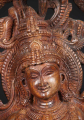 Wooden Stunning Goddess Lakshmi Statue 53"