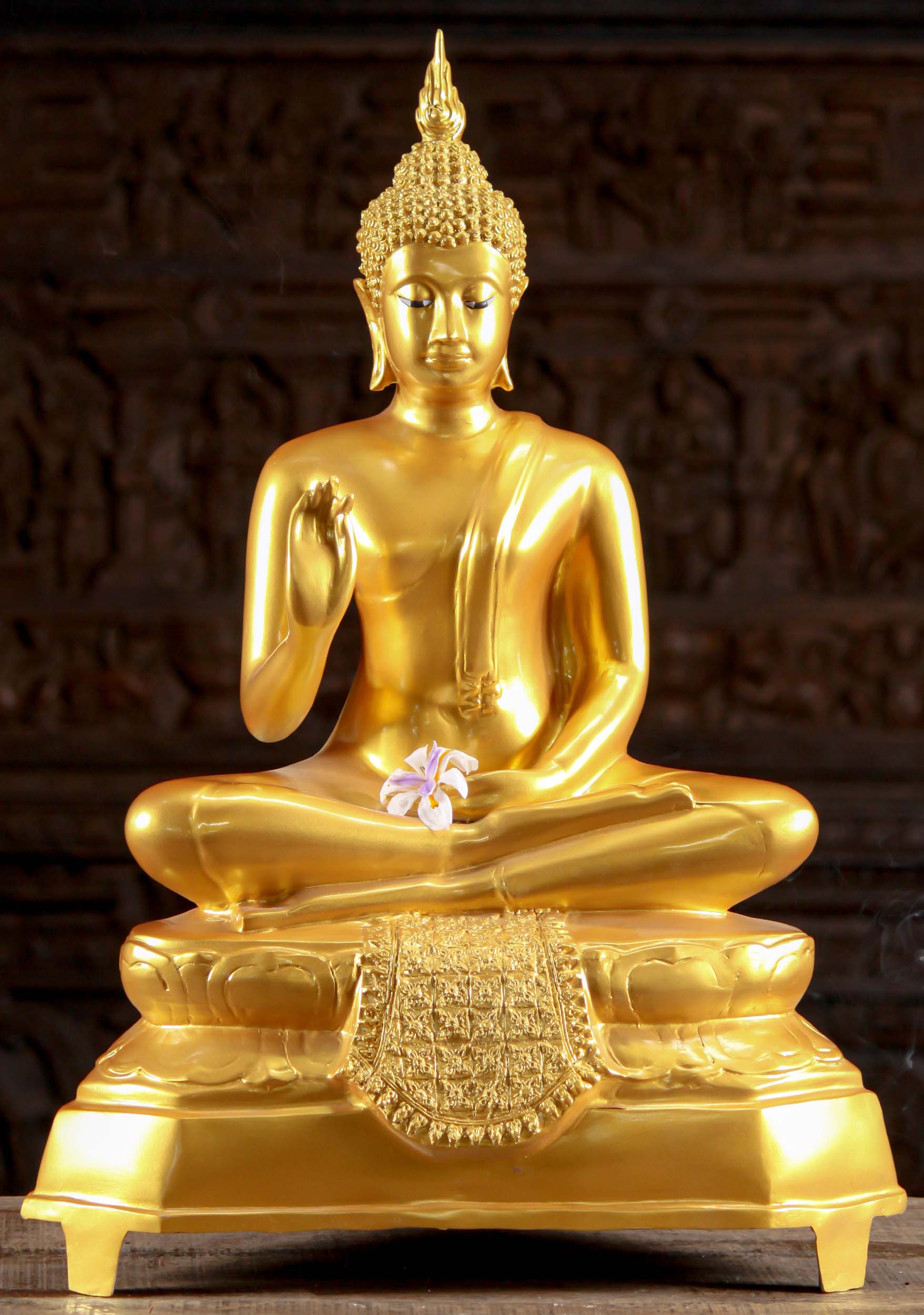 Thai Style Golden Teaching Buddha Statue 28.5\u0026quot; (#125t57a): Hindu Gods \u0026 Buddha Statues