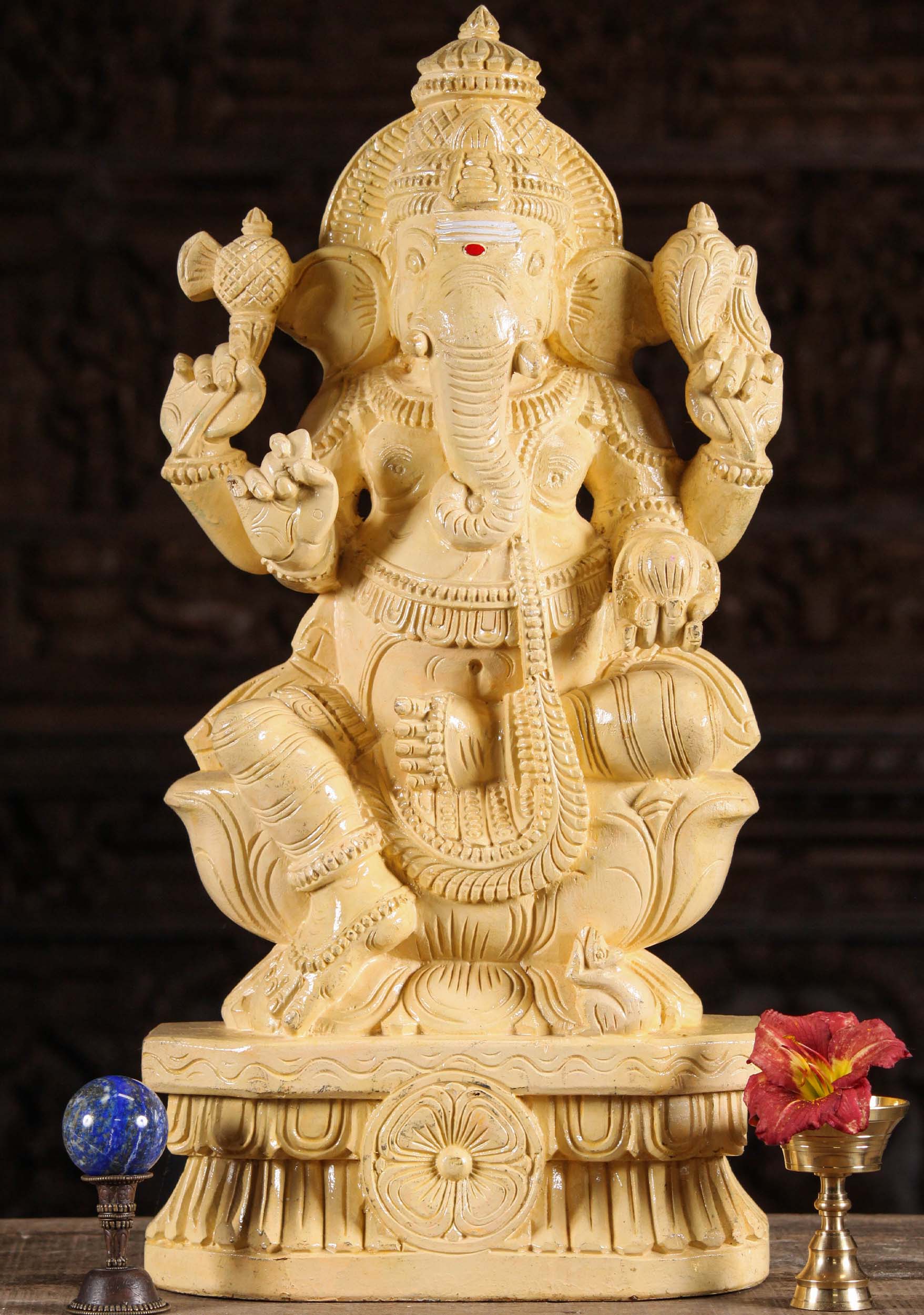 Song of India 3 Ganesha Antique Ivory Figurine