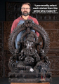 Large Dark Wooden Ganesh with Stunning Arch 48"