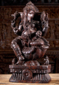 Wooden Ganesha Statue Holding Tusk 24"'