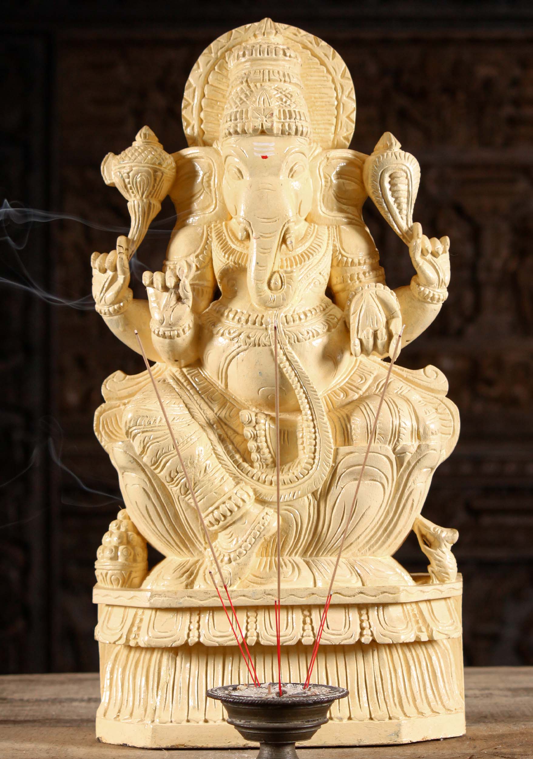 Song of India 3 Ganesha Antique Ivory Figurine