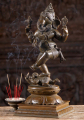 Bronze Ganesh Statue Dancing on Dwarf of Ignorance Like His Father Shiva Nataraja 22"