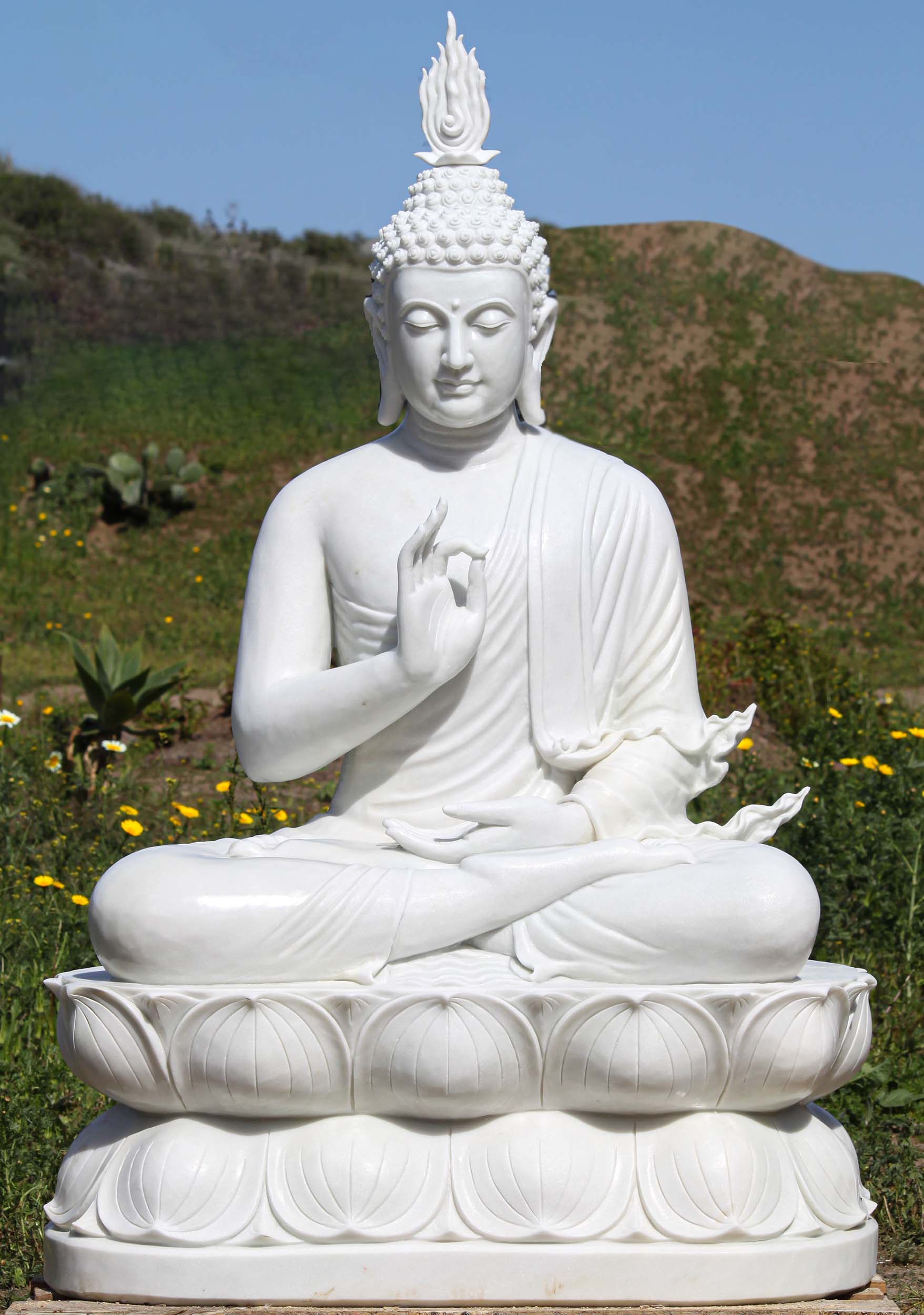 Marble Buddha Statue Close up