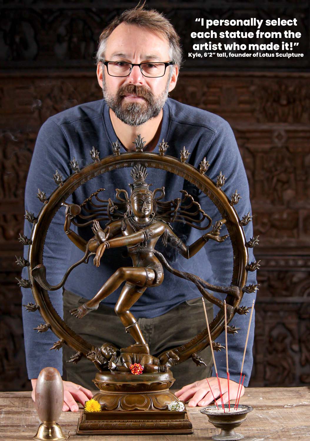 Bronze Shiva as Nataraja Statue 24.5"