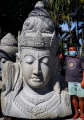 PREORDER Enormous Stone Devi Garden Bust Hand Carved from One Block of Stone in Java 98"