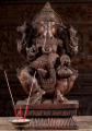 Wood Ganesh with Mango Statue 24"