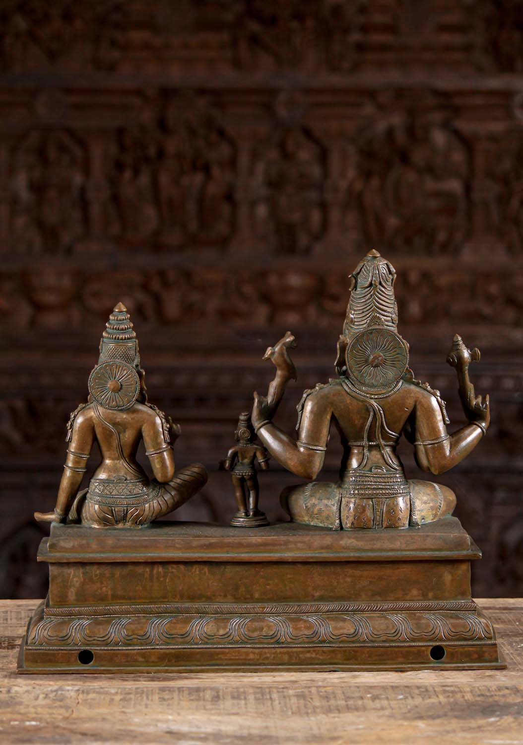 Bronze Somaskanda, Shiva, Parvati & Murugan 15"