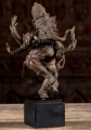 Brass Dancing Ganesha Statue with 8 Arms 15"
