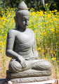 Stone Buddha Granting Boons Statue 40"