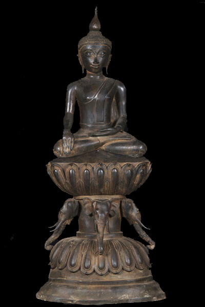 Burmese Buddha on Elephant Base 40"