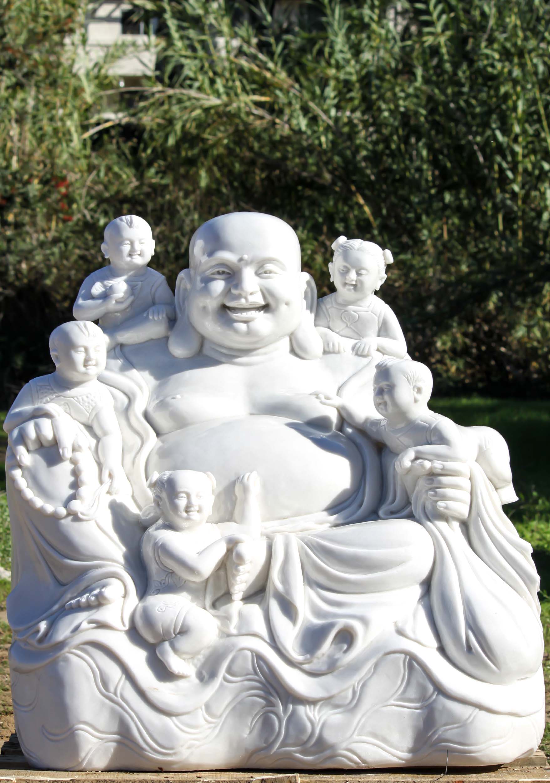 Chinese buddhist exquisite wishful bead happy smile smiling Buddha 