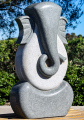 Large Grey Sadarahalli Granite Modern Stone Abstract Ganesha Carving 48"