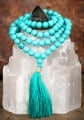 108 PCs Turquoise Beads Buddhism Feng-Shui Prayer Long Necklace 9mm Beads #BP4 
