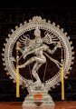 Brass Mystical Shiva as Lord of Dance, Nataraja Statue with Unique Triple Layered Arch 37"