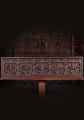 Horizontal Hindu Wood Panel with Ganesha, Brahma, Vishnu, Lakshmi, & Saraswati 73"x18"