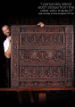 Large Square Wooden Hindu Wall Panel of Saraswati, Lakshmi, and 9 Ganesha 49.5"x49.5"