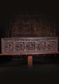 Horizontal Hindu Wood Panel with Ganesha, Brahma, Vishnu, Lakshmi, & Saraswati 73"x18"