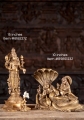 Brass Hindu God Vishnu The Preserver & Lakshmi Laying On Ananta Sesha 10"