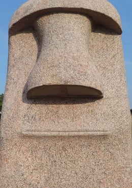 Custom Enormous 11 Foot Tall Massive Custom Granite Huge Moai Easter Island  Head 132