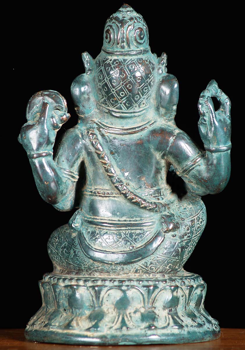 Brass Small Altar Ganesh Statue 6"