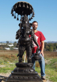 Brass Ganesh Umbrella Statue 90"