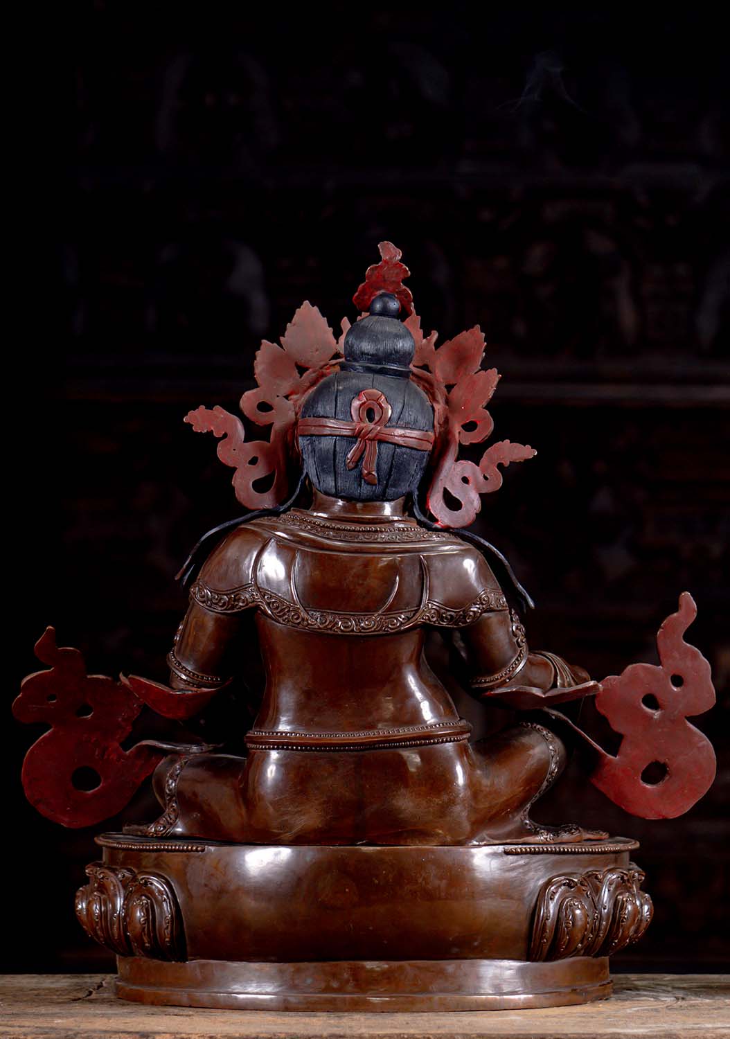 Copper Kubera Jambhala Chief of Demons of The Lower World Nepal Statue  16"