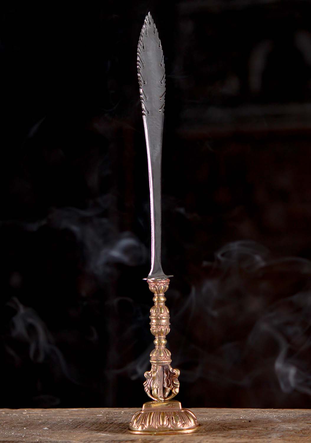 Manjushri's Flaming Sword of Wisdom with Dorje Hilt Used to Cut Through Ignorance 15"