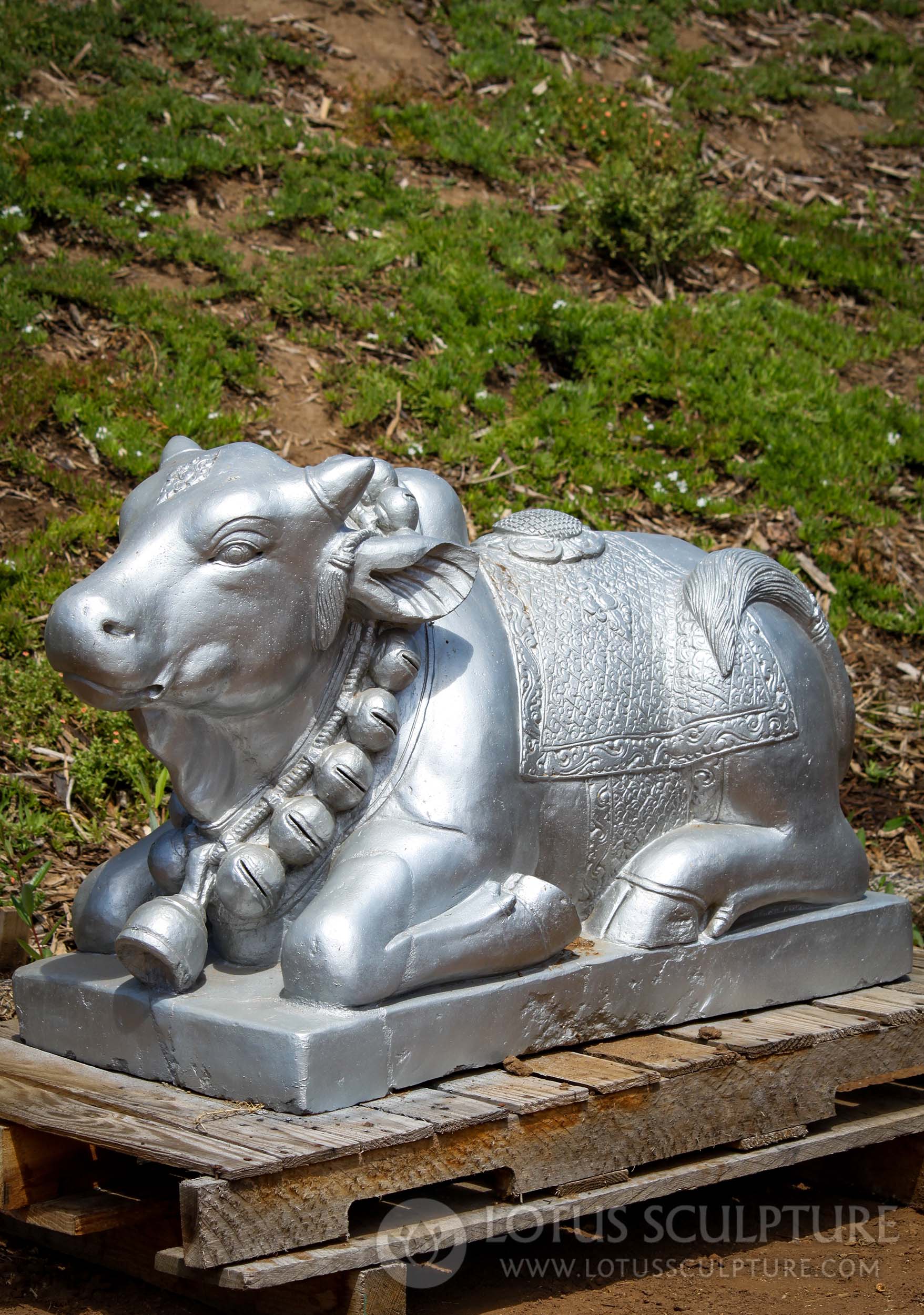 SOLD Silver Stone Large Sculpture of the White Bull of Lord Shiva, Nandi,  Hand Carved in Indonesia 3 (#Broken6): Hindu Gods & Buddha Statues