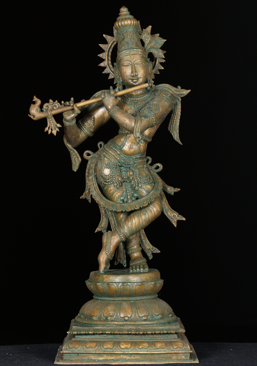 Krishna Statue Playing the Flute 24"