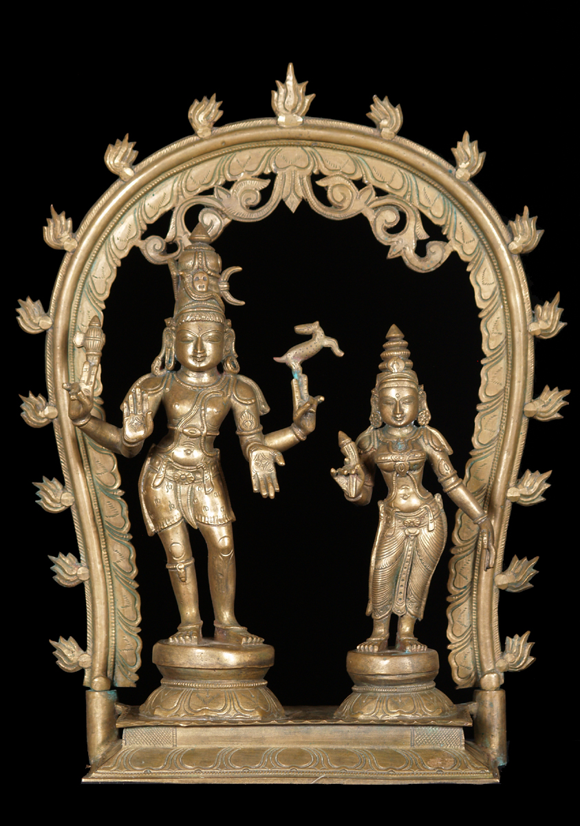 Shiva & Parvati Statue with Arch 16"