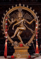 Nataraja Statue, Dancing Shiva as the Lord of Dance, with Oval Flaming Arch Cast in Bronze 30"
