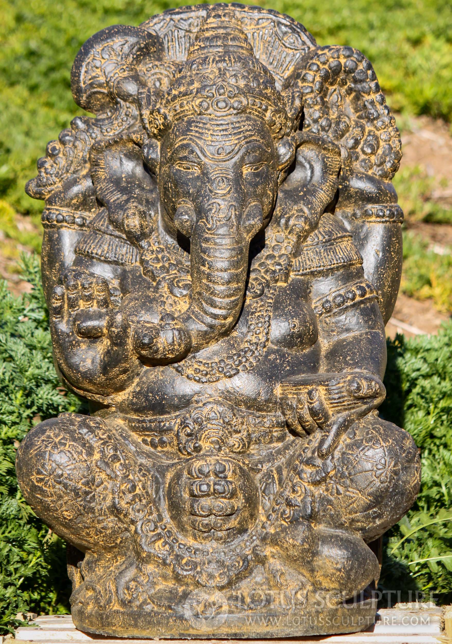 Ganesh Garden Statue Holding Elephant