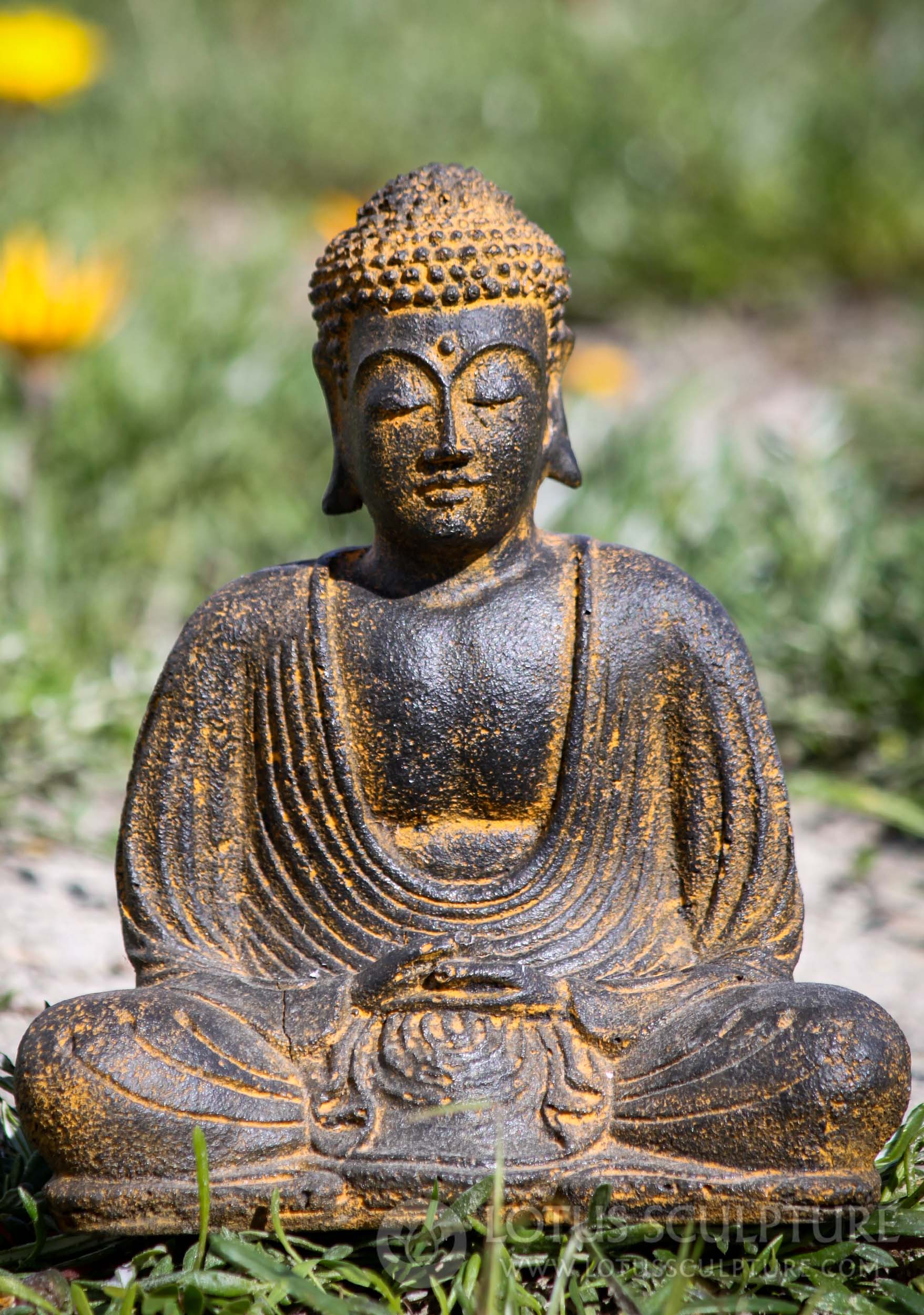 SOLD Japanese Garden Buddha Statue with Hands in His Lap in Dhyana ...
