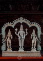 Vishnu with Consorts Bhudevi & Sridevi Antique Green Statue Cast South Indian Bronze 18"